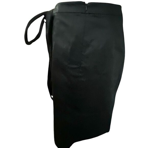 Maeve by Anthropologie Black Flounced Midi Skirt Size 14 Cotton Classic Cut - Picture 3 of 8